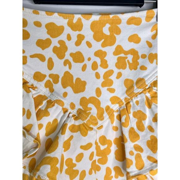 MOTHER Floral Leopard High Rise Ruffle Mini Skirt Second Chance Women's Size 27 - Picture 4 of 9